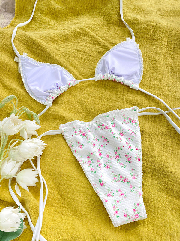 Sweet Flower Bow Bikini