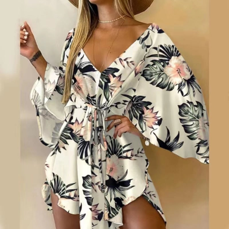 Floral Flirt Swimsuit Coverup Dress