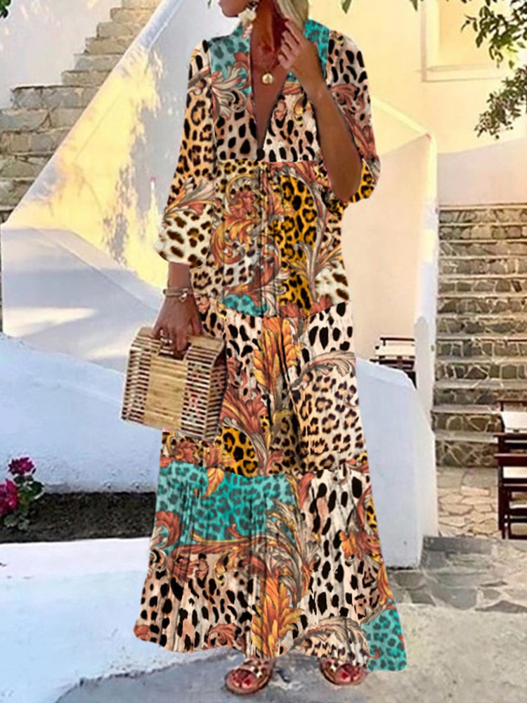 Ocean Breeze Summer Cover Up Maxi Dress