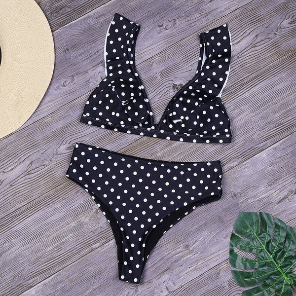 Isla Polka Dot High Waist Bikini Set