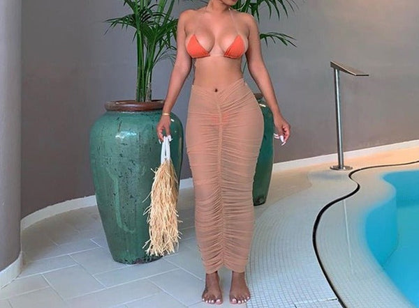 Molly Mesh Bikini Cover Up Skirt