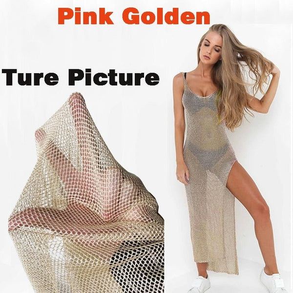 Paulina Cover Up Dress Golden Silver Beach Cover Up