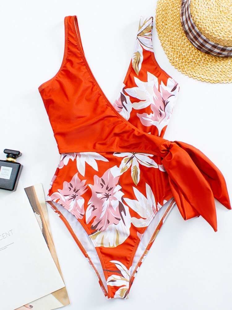 Sexy V Neck One-piece Swimming Suit Swimsuit