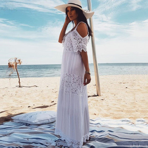 Tyra Lace Beach Dress Beach Cover up